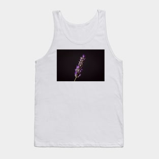 Lavender on Black Tank Top